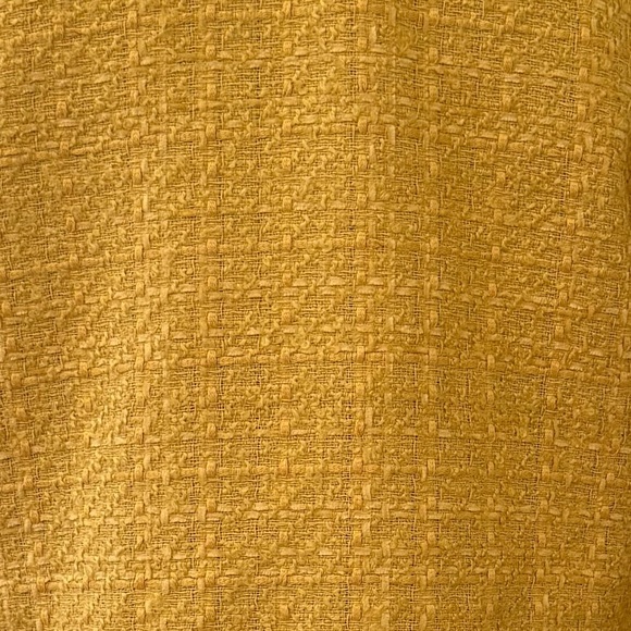 LOFT Frayed Tweed Crop Jacket Blazer, Marigold Butter Yellow, Size XS - Picture 12 of 13